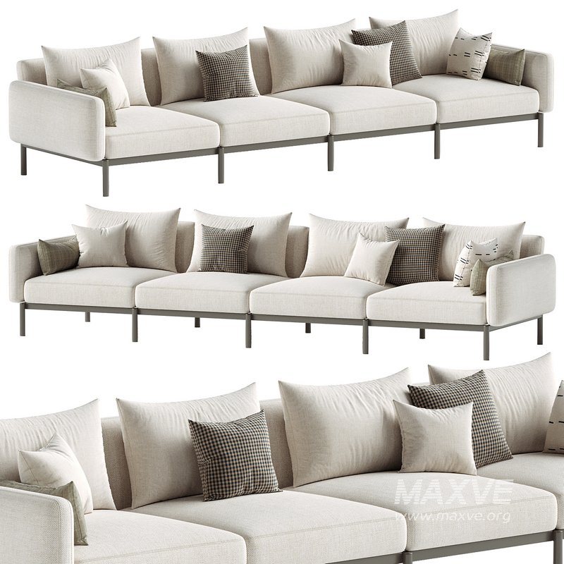Sorells 4-seater modular outdoor sofa - Image 1
