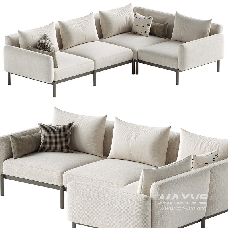 Sorells modular 5-seater outdoor corner sofa - Image 1