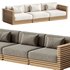 Batten Teak Outdoor Sofa - Thumbnail 1