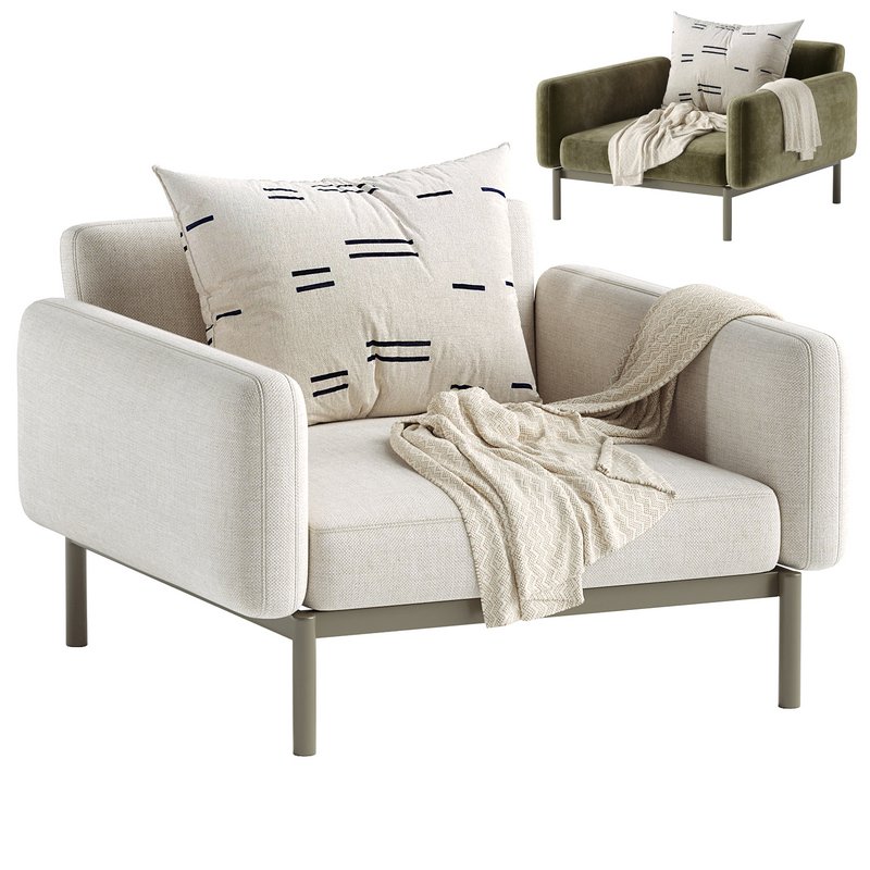 Sorells outdoor modular armchair - Image 1