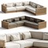 Batten 5-Piece L-Shaped Teak Sofa - Thumbnail 4