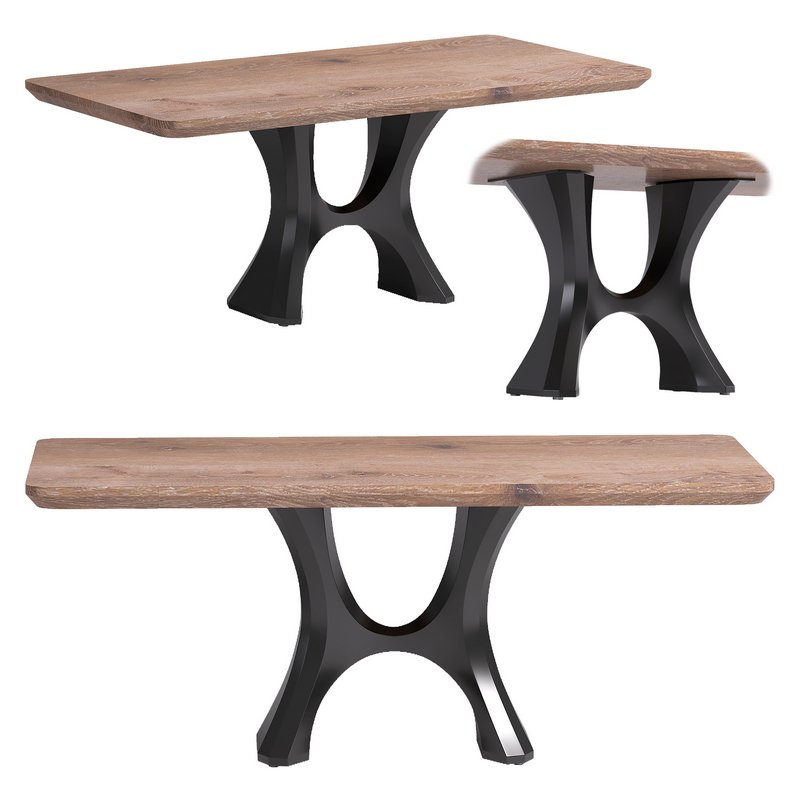 Table Base 322 Haru 28H Metal Furniture Legs - Image 1