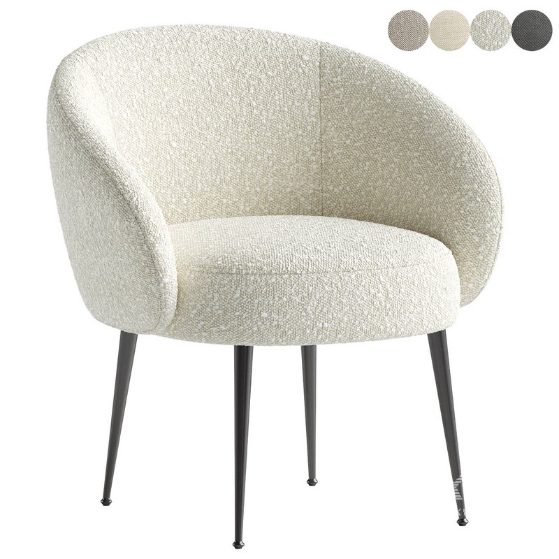 Kendra Curved Accent Chair - Image 1