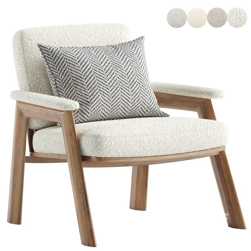 Thomas Bina Boucle Accent Chair - Image 3