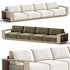 Mallorca Wood 2-Piece Outdoor Sofa - Thumbnail 1