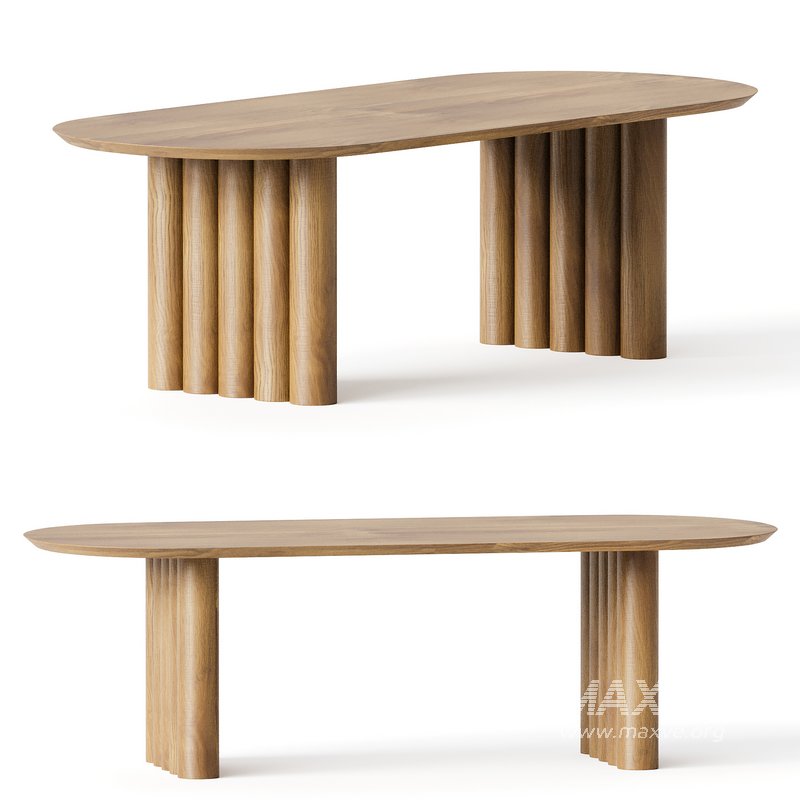 Plush Oval Dining Table - Image 1