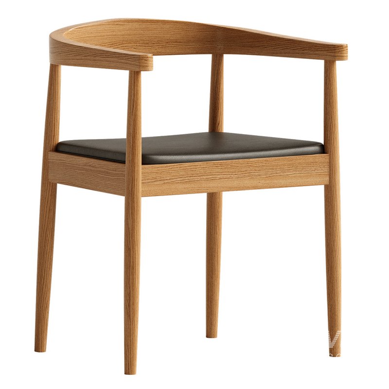 Modern Curved Back Dining Chair - Image 1