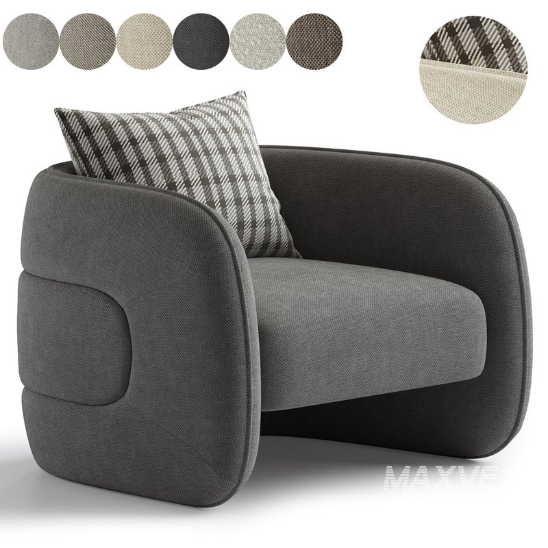 Kendra Curved Accent Chair - Image 4