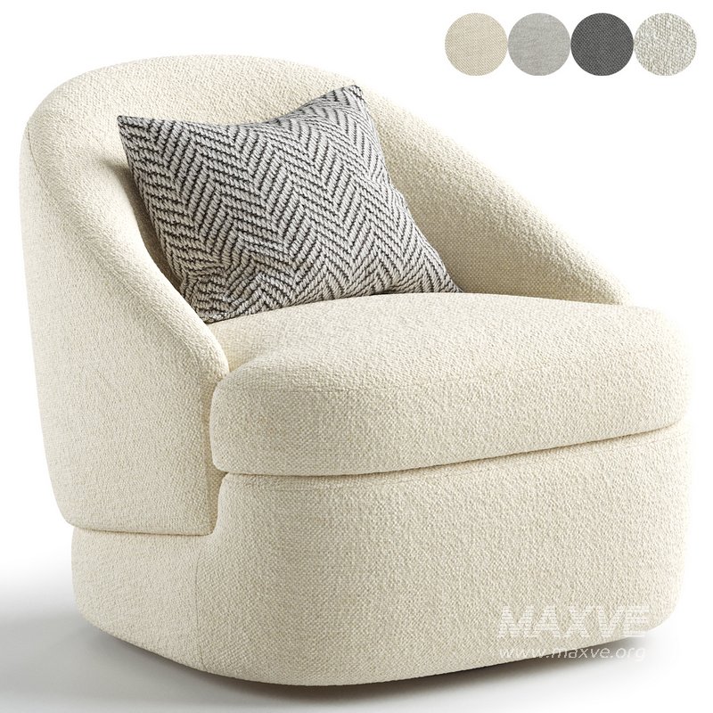 Upholstered Swivel Side Chair - Image 1