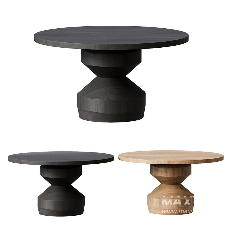 Joel Escalonas Design No07, Socle Card and Tea Tables in Wood - Image 3
