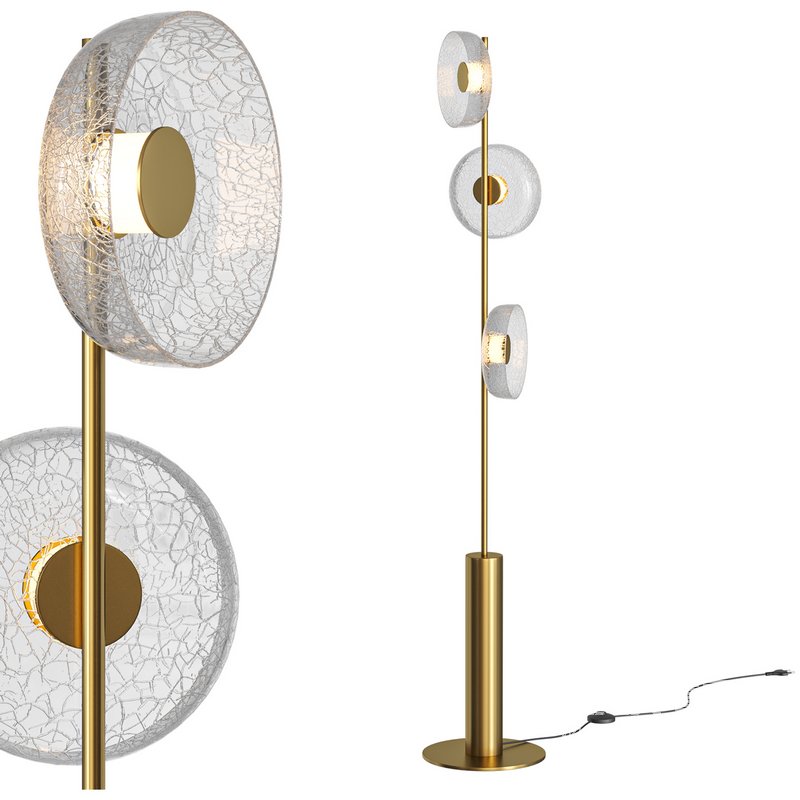 Glacier Crackle Glass Floor Lamp - Image 1