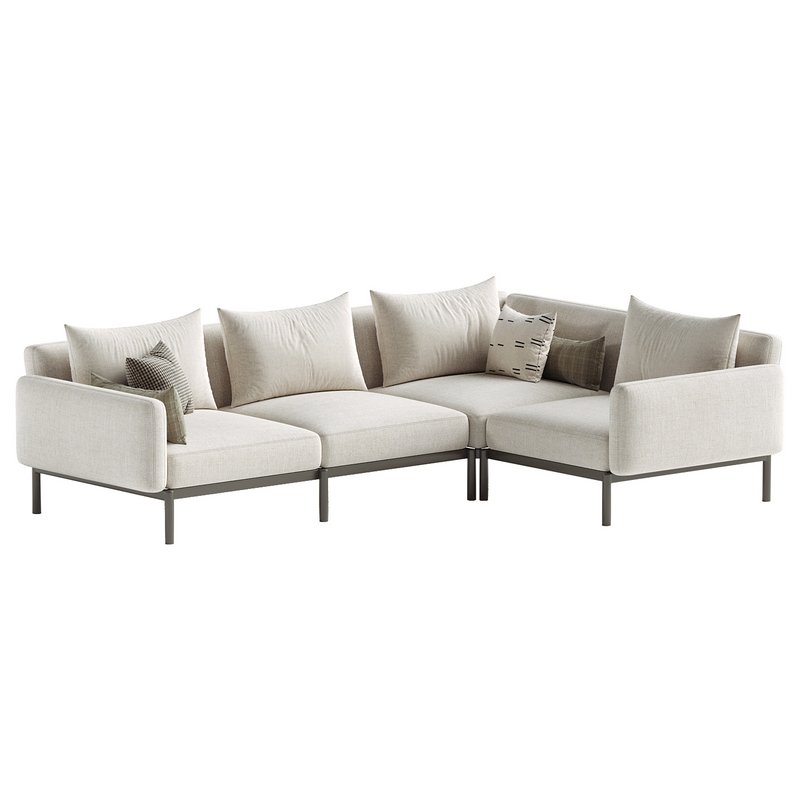 Sorells modular 5-seater outdoor corner sofa - Image 4