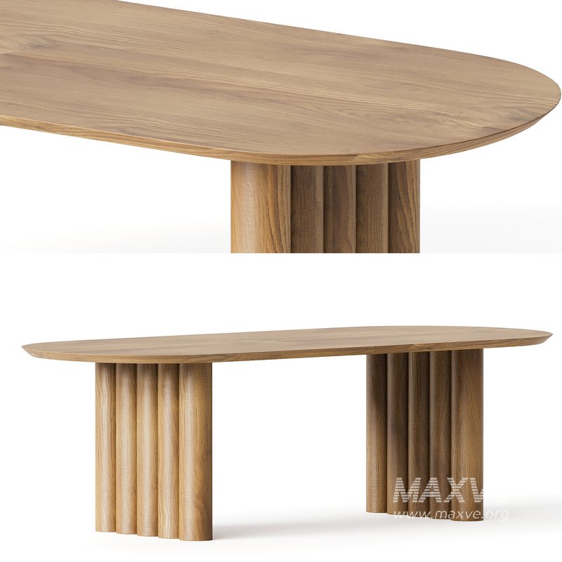 Plush Oval Dining Table - Image 3