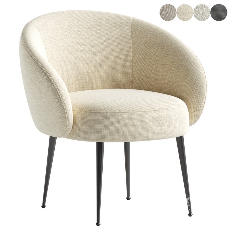 Kendra Curved Accent Chair - Image 2