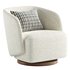 Cimbura Upholstered Swivel Barrel Chair - Thumbnail 1