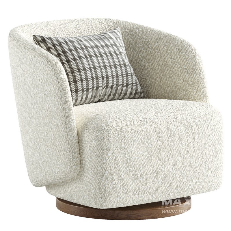 Cimbura Upholstered Swivel Barrel Chair - Image 1