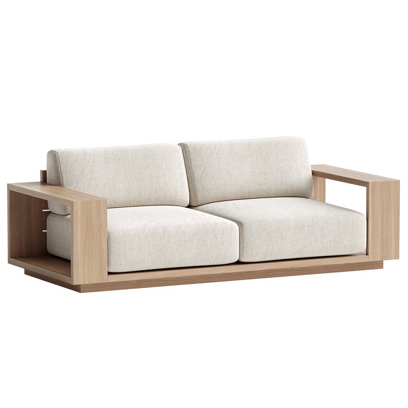 Mallorca Wood Outdoor Sofa - Image 2