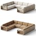 Mallorca Wood 5-Piece U-Shaped Sofa - Thumbnail 3
