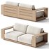 Mallorca Wood Outdoor Sofa - Thumbnail 3