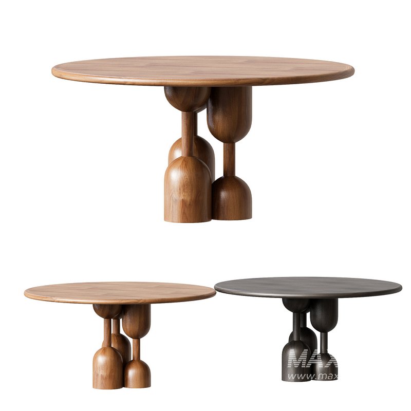 Nordic Style Vintage Solid Wood Round TableNordic Style Vintage Solid Wood Round Table - Image 3