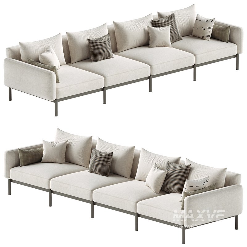 Sorells 4-seater modular outdoor sofa - Image 4