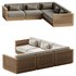 Batten 5-Piece L-Shaped Teak Sofa - Thumbnail 2