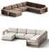 Mallorca Wood 4-Piece Left-Arm Sectional Sofa - Thumbnail 3