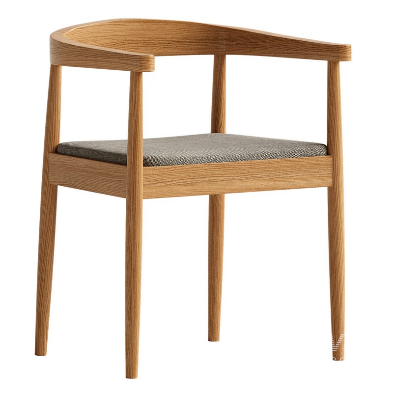 Modern Curved Back Dining Chair - Image 3