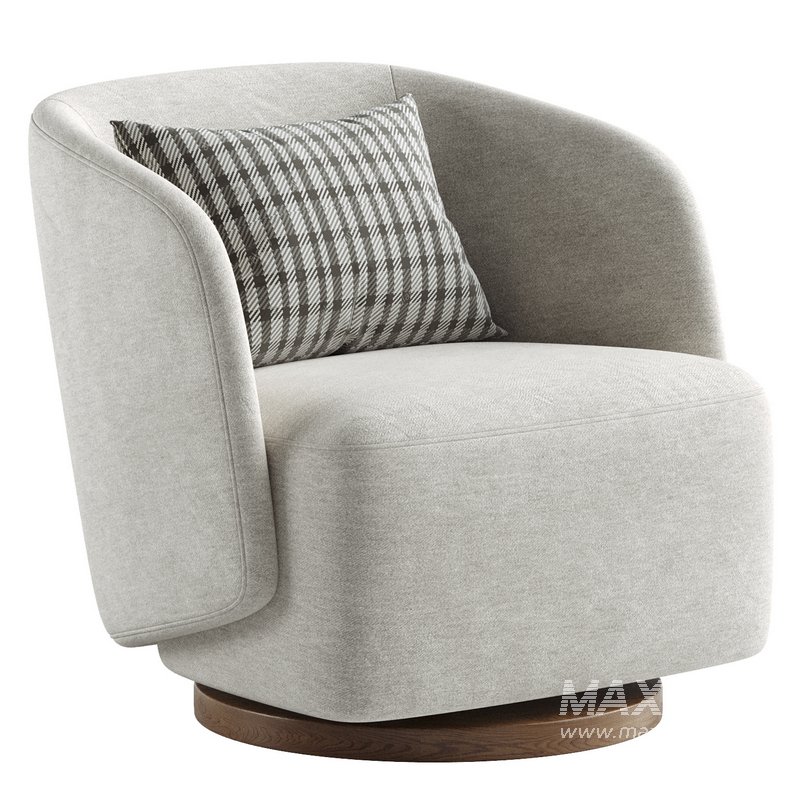 Cimbura Upholstered Swivel Barrel Chair - Image 2