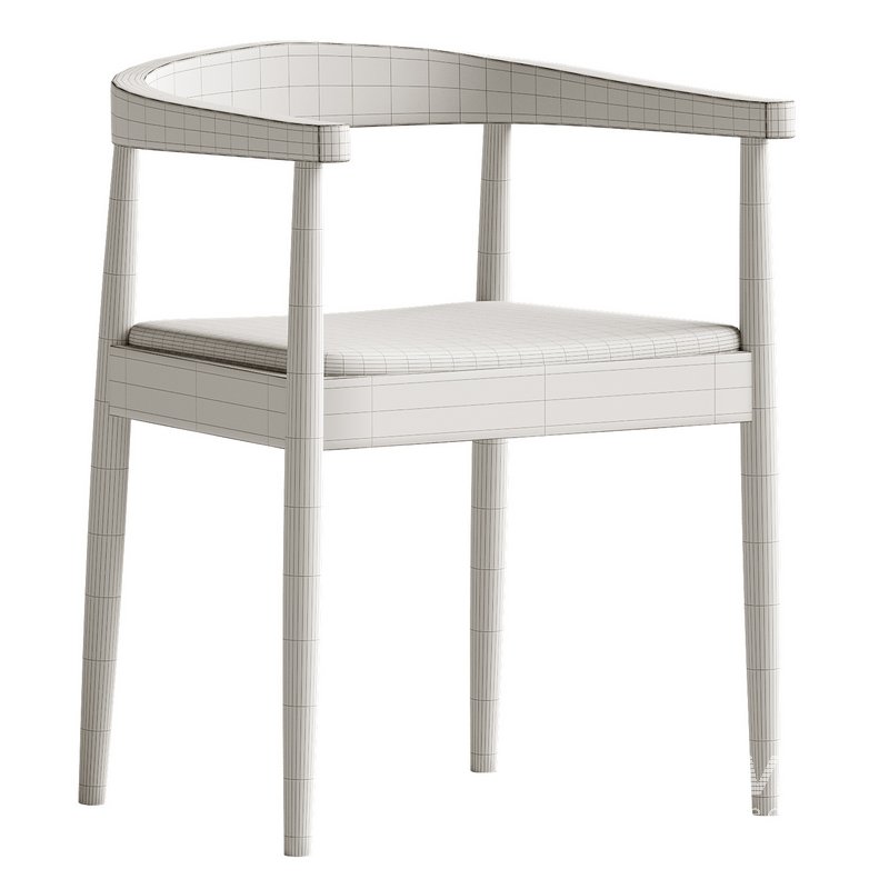 Modern Curved Back Dining Chair - Image 6