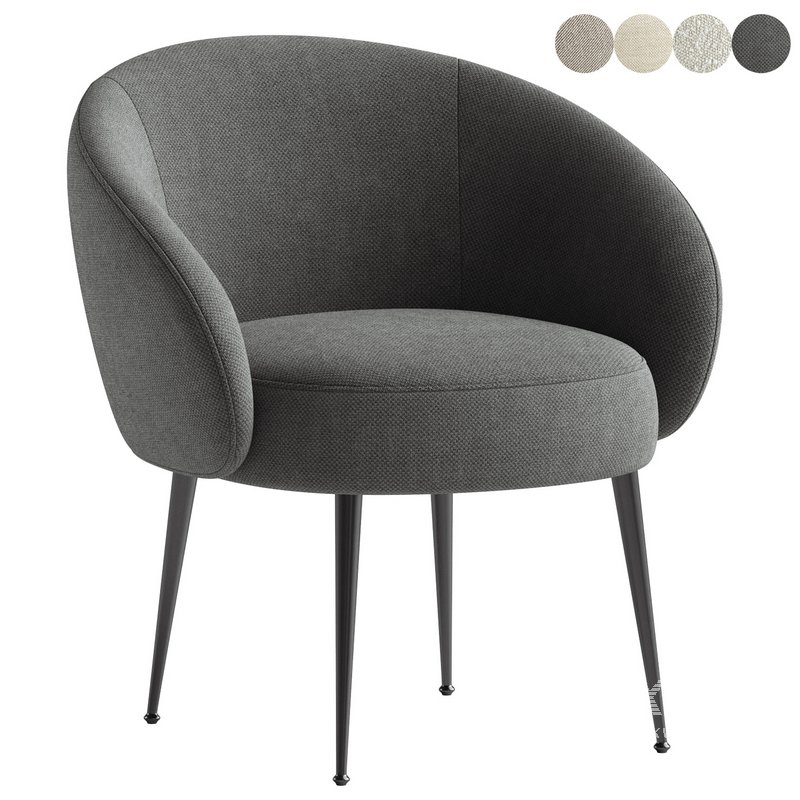 Kendra Curved Accent Chair - Image 4