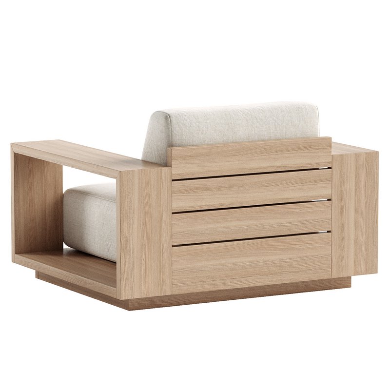 Mallorca Wood Outdoor Lounge Chair - Image 4