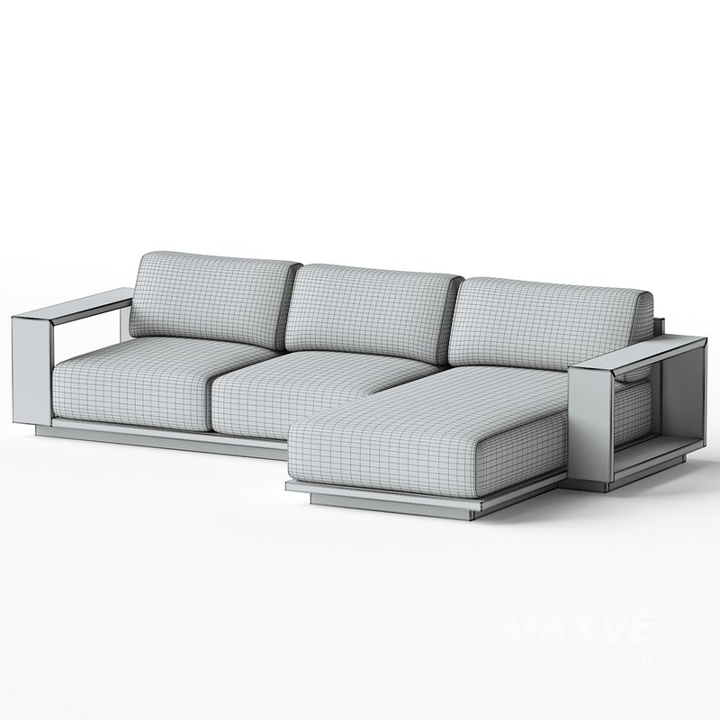 Mallorca Wood 2-Piece Right-Arm Chaise Sofa - Image 4