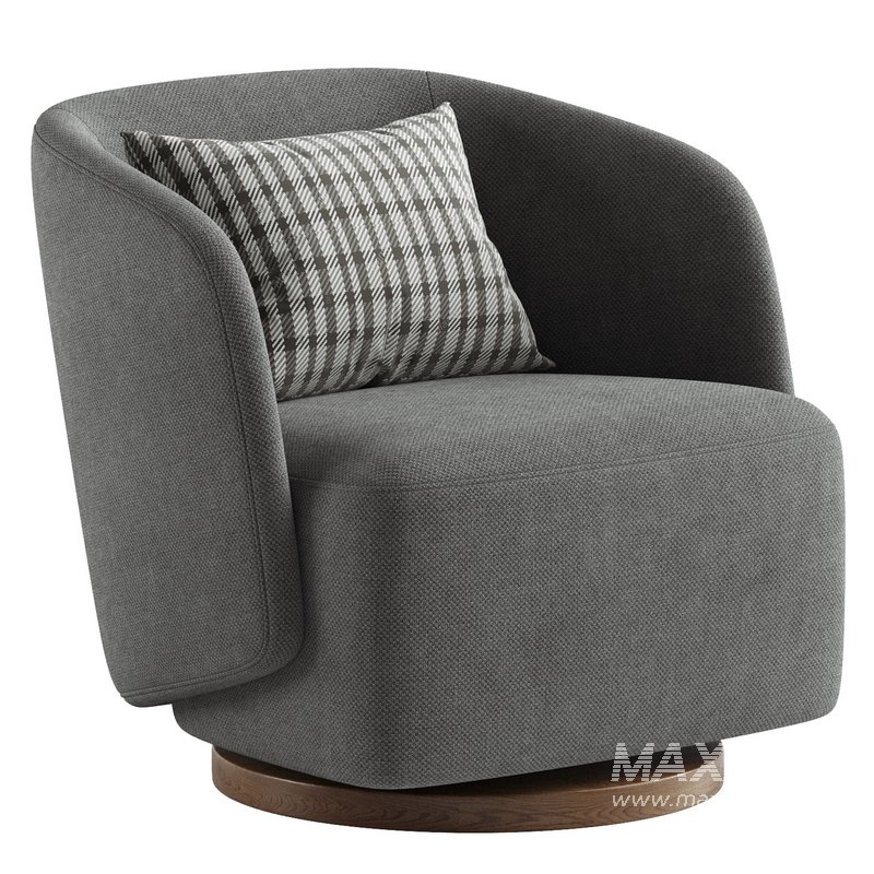 Cimbura Upholstered Swivel Barrel Chair - Image 4