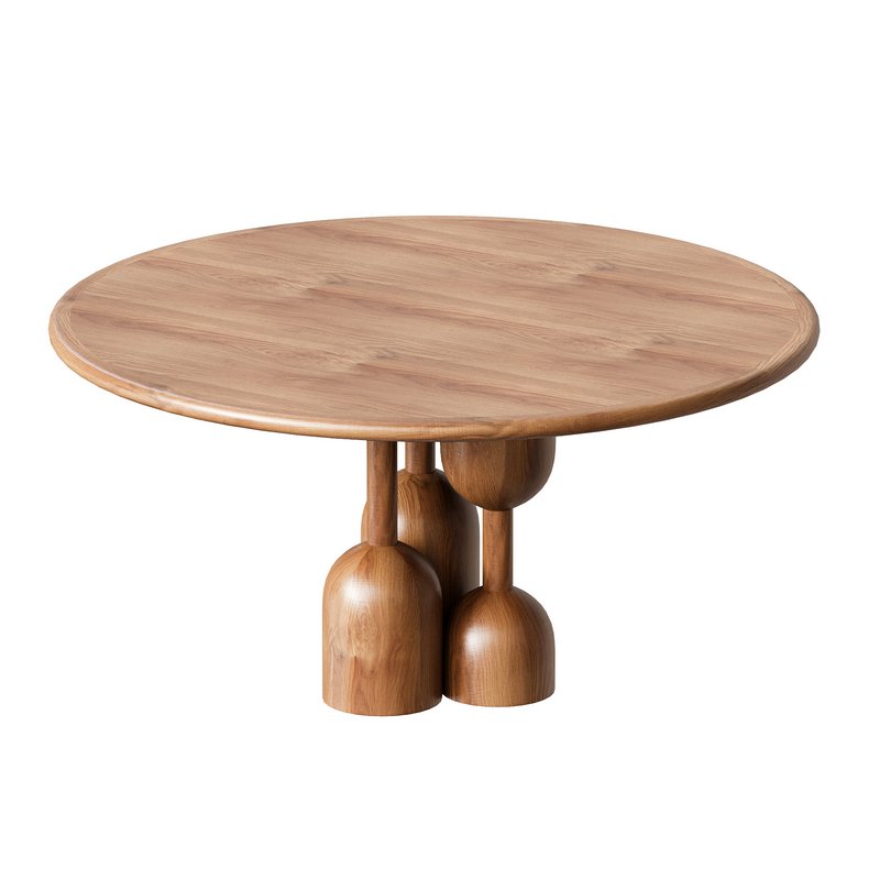 Nordic Style Vintage Solid Wood Round TableNordic Style Vintage Solid Wood Round Table - Image 4