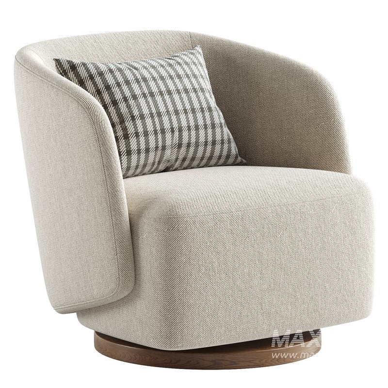Cimbura Upholstered Swivel Barrel Chair - Image 5