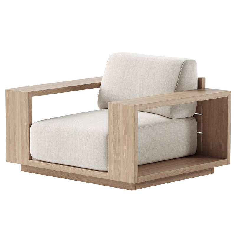 Mallorca Wood Outdoor Lounge Chair - Image 5