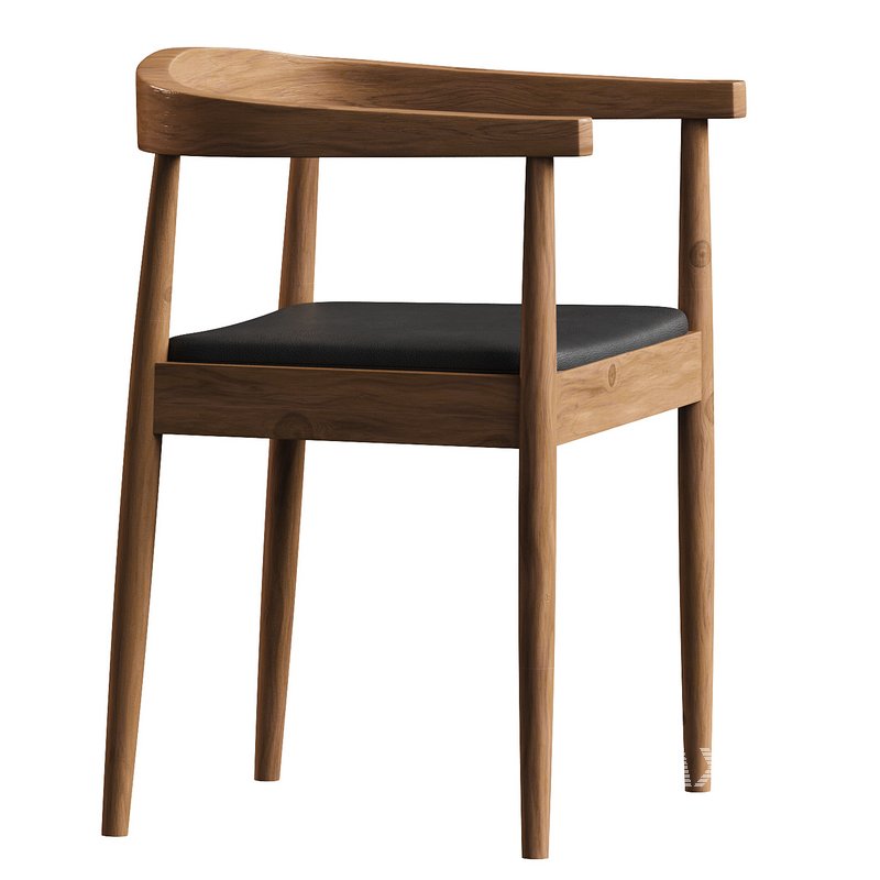 Modern Curved Back Dining Chair - Image 5