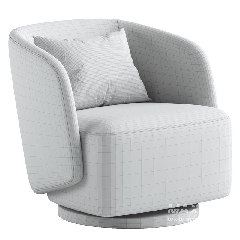 Cimbura Upholstered Swivel Barrel Chair - Image 6