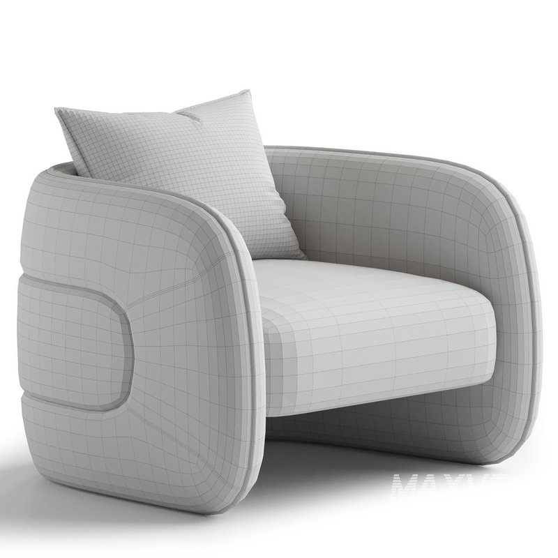 Kendra Curved Accent Chair - Image 7