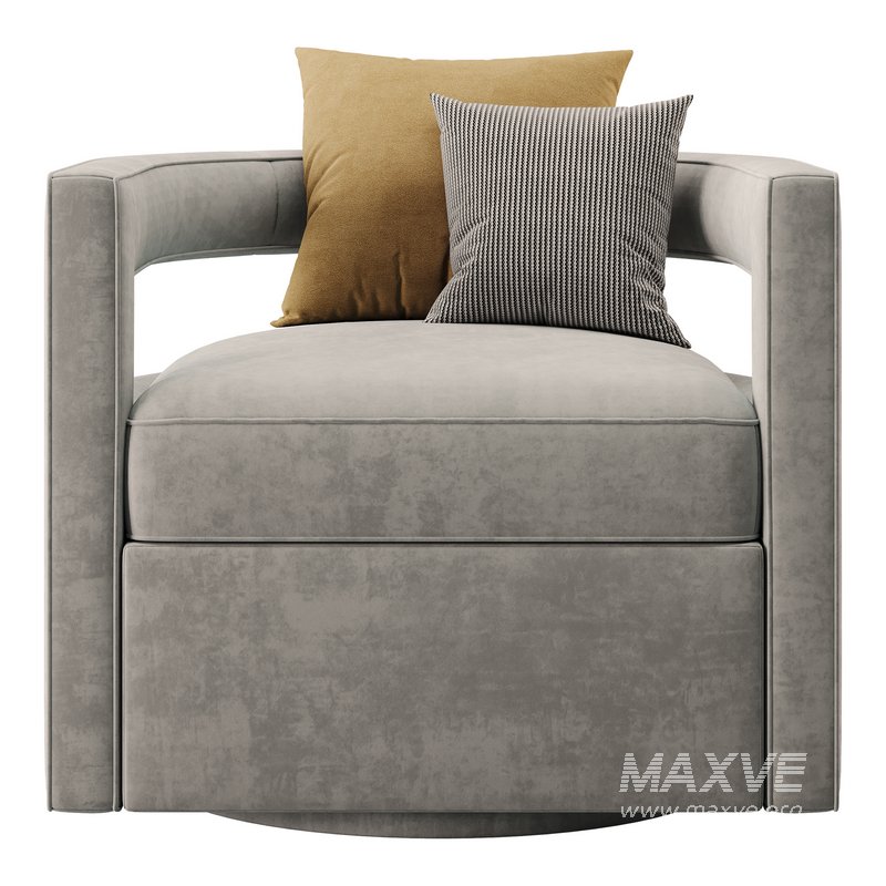 Kennedy Velvet Swivel Chair - Image 7