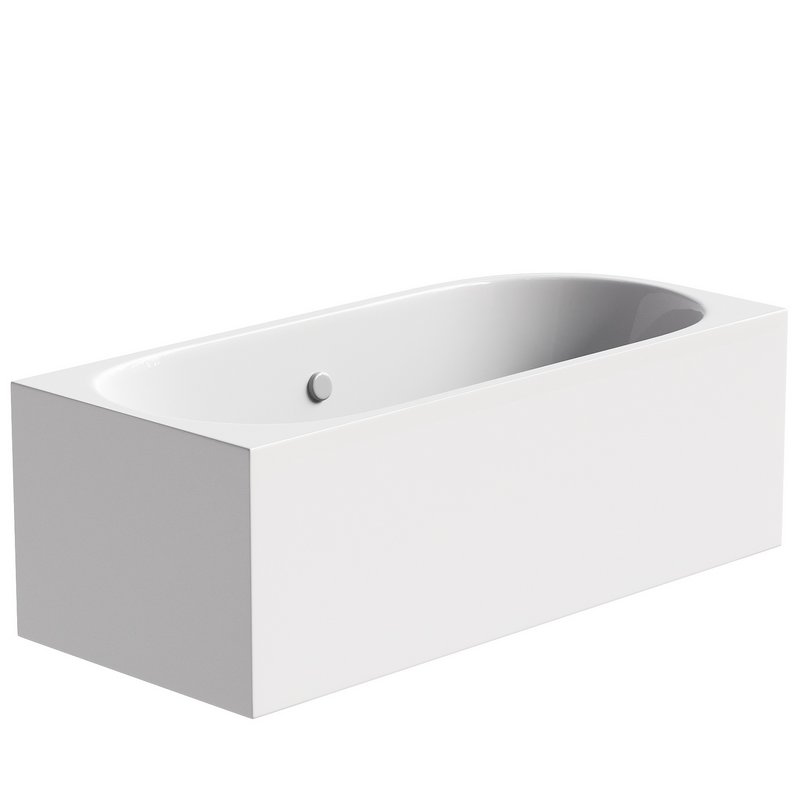 Acrylic bathtub Cezares Metauro Corner L 180×80 cm with frame asymmetrical - Image 2