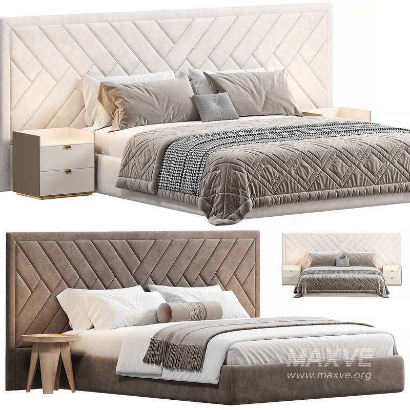 Toronto bed with wide headboard by sensorsleep - Image 1