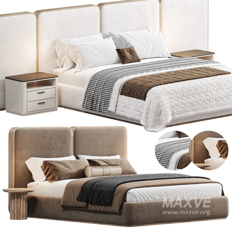 GEM UPHOLSTERED KING QUEEN BED by adrianahoyos - Image 1