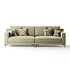 3-seater Modish Cream Solid Color Sofa - Thumbnail 8