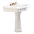 White Porcelain Bathroom Pedestal Sink - Thumbnail 10