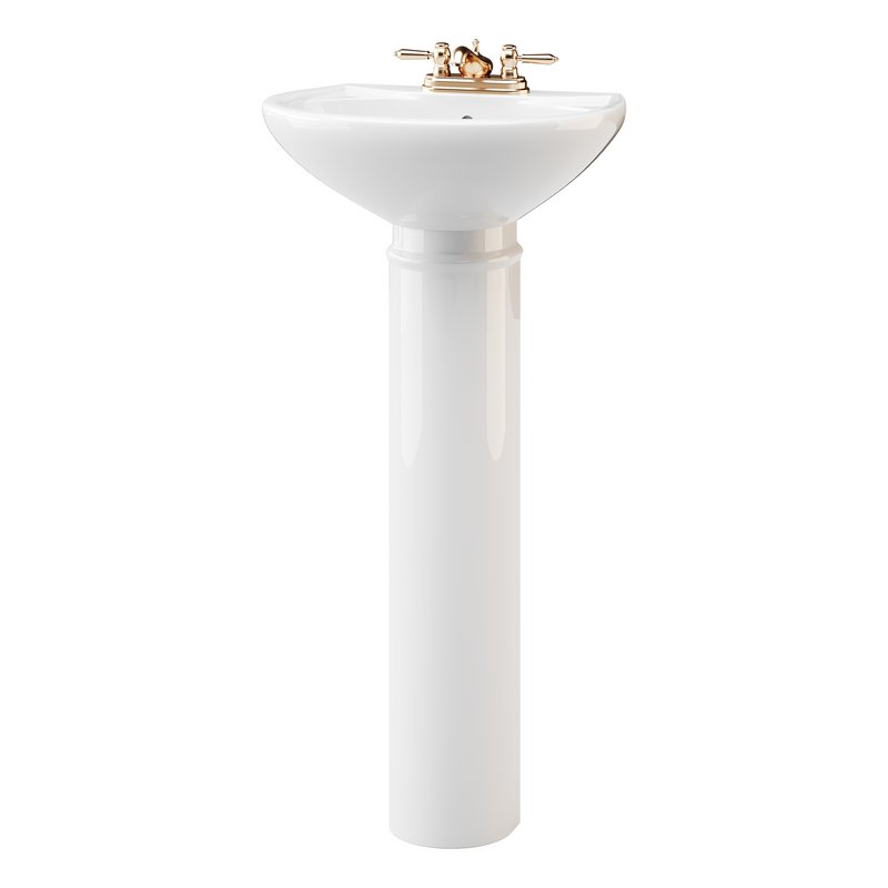 White Bathroom Sink - Image 12