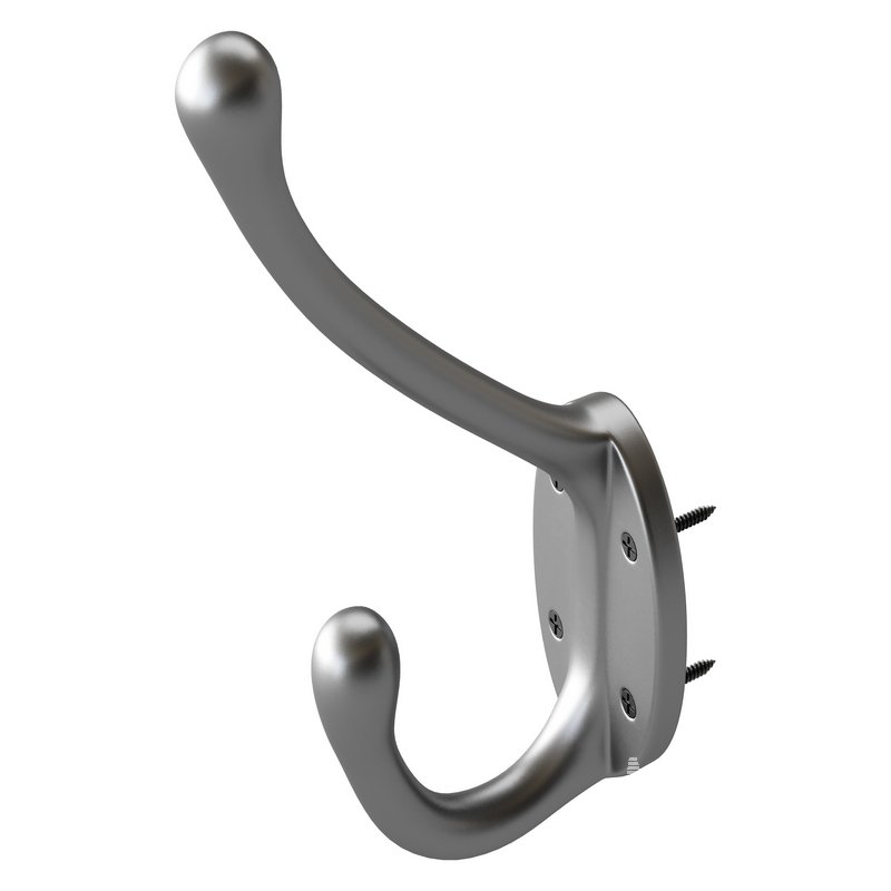 Wrought Iron Double Hook Black for Coats Towels Robes - Image 9
