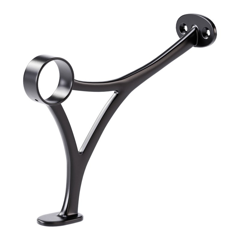 Polished Solid Brass Wall Mount Bar Bracket for Hanging Rail - Image 8