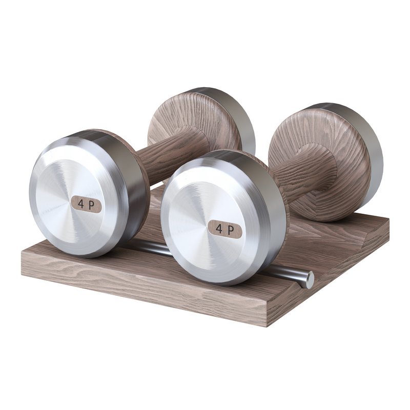 COLMIA Dumbbells Pair With Wooden Stand - Image 10